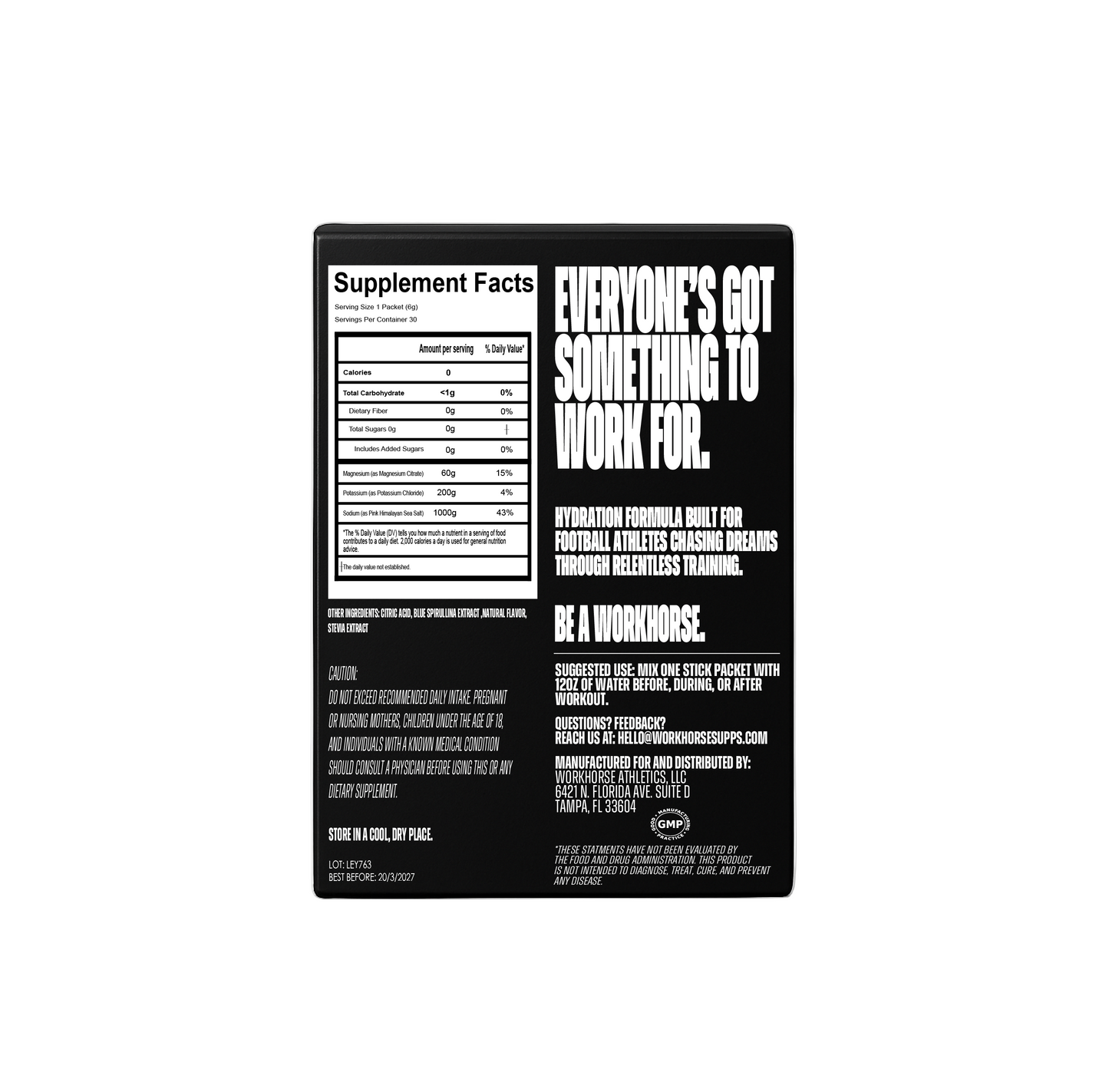 WORKHORSE ELECTROLYTES - BLUE RAZZ