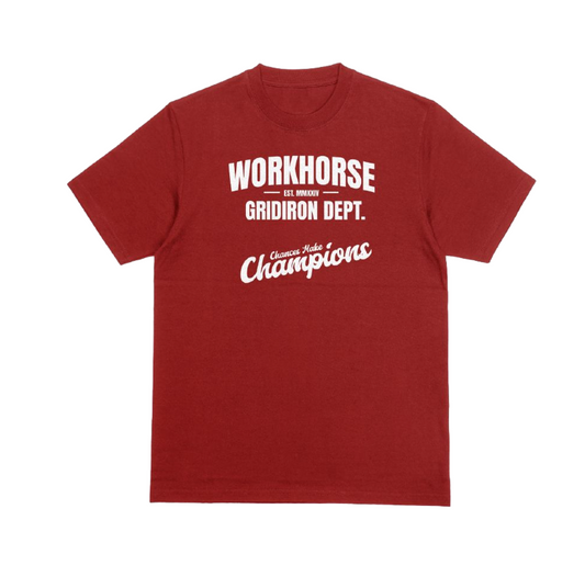 CHANCES MAKE CHAMPIONS T-SHIRT - RED/WHITE