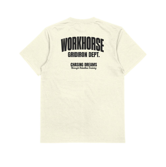 RELENTLESS TRAINING T-SHIRT - CREAM/BLACK